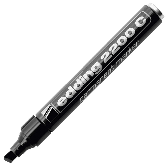 Marker permanentni 1-5 mm klinasti vrh Edding 2200 C crni Marker permanentni 1-5 mm klinasti vrh Edding 2200 C crni