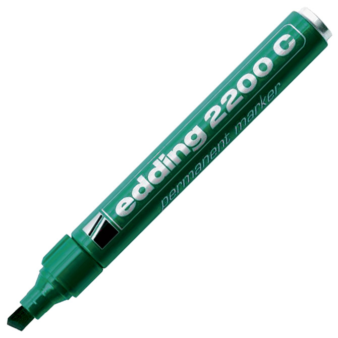 Marker permanentni 1-5 mm klinasti vrh Edding 2200 C zeleni Marker permanentni 1-5 mm klinasti vrh Edding 2200 C zeleni