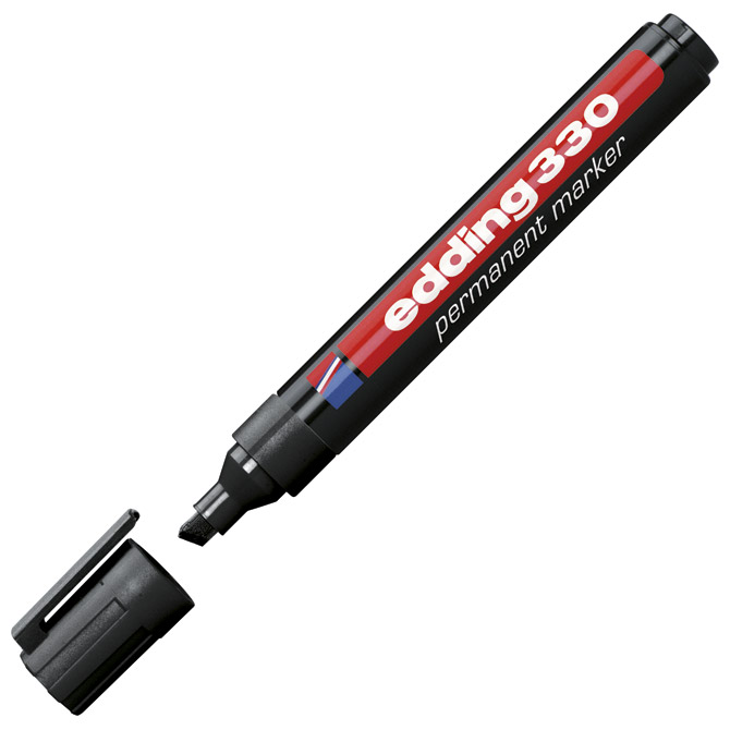 Marker permanentni 1-5 mm klinasti vrh Edding 330 crni Marker permanentni 1-5 mm klinasti vrh Edding 330 crni