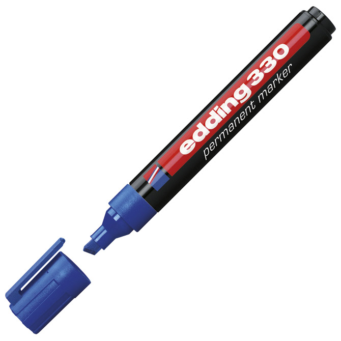 Marker permanentni 1-5 mm klinasti vrh Edding 330 plavi Marker permanentni 1-5 mm klinasti vrh Edding 330 plavi