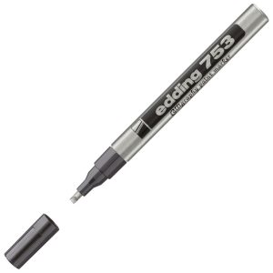 Marker permanentni kaligrafski 1-2,5 mm Edding 753 srebrni