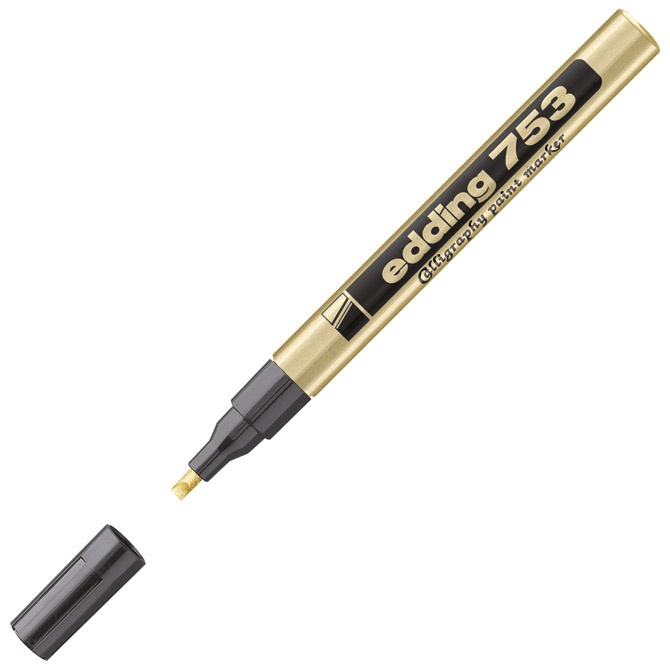 Marker permanentni kaligrafski 1-2,5mm Edding 753 zlatni Marker permanentni kaligrafski 1-2,5mm Edding 753 zlatni