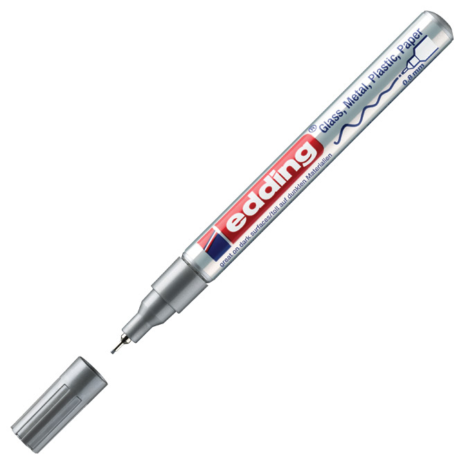 Marker permanentni lakirajući 0,8 mm Edding 780 srebrni Marker permanentni lakirajući 0,8 mm Edding 780 srebrni