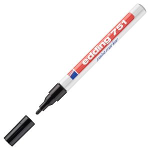 Marker permanentni lakirajući 1-2 mm Edding 751 crni