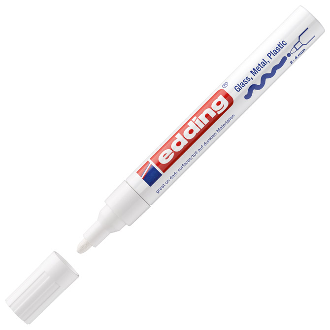 Marker permanentni lakirajući 2-4 mm Edding 750 bijeli Marker permanentni lakirajući 2-4 mm Edding 750 bijeli