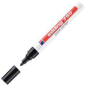 Marker permanentni lakirajući 2-4 mm Edding 750 crni