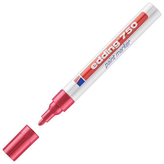 Marker permanentni lakirajući 2-4 mm Edding 750 crveni Marker permanentni lakirajući 2-4 mm Edding 750 crveni