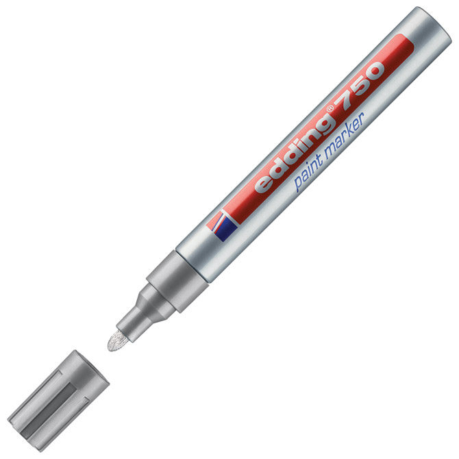 Marker permanentni lakirajući 2-4 mm Edding 750 srebrni Marker permanentni lakirajući 2-4 mm Edding 750 srebrni