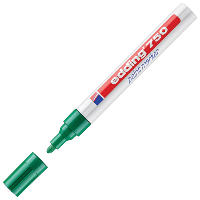 Marker permanentni lakirajući 2-4 mm Edding 750 zeleni Marker permanentni lakirajući 2-4 mm Edding 750 zeleni