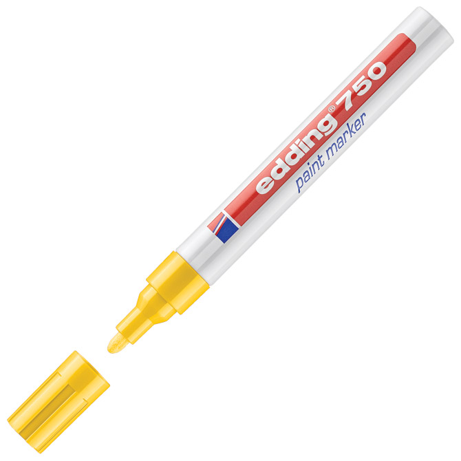 Marker permanentni lakirajući 2-4 mm Edding 750 žuti Marker permanentni lakirajući 2-4 mm Edding 750 žuti