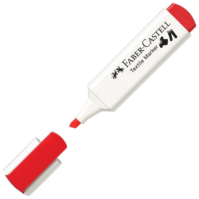 Marker za tekstil 1-5 mm Faber-Castell 159522 crveni Marker za tekstil 1-5 mm Faber-Castell 159522 crveni