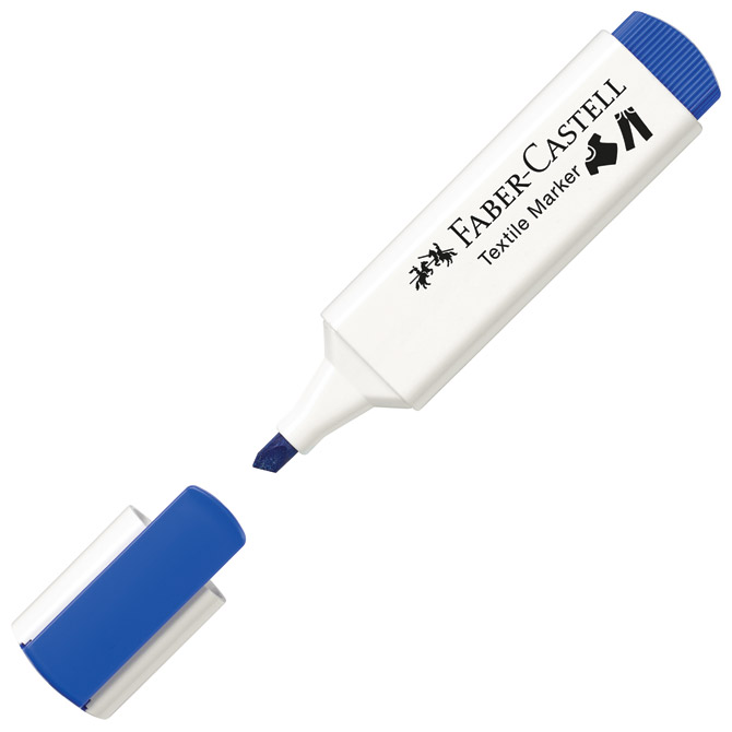Marker za tekstil 1-5 mm Faber-Castell 159523 plavi Marker za tekstil 1-5 mm Faber-Castell 159523 plavi