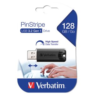 Memorija USB 128GB 3.0 PinStripe Verbatim 49319 crna blister