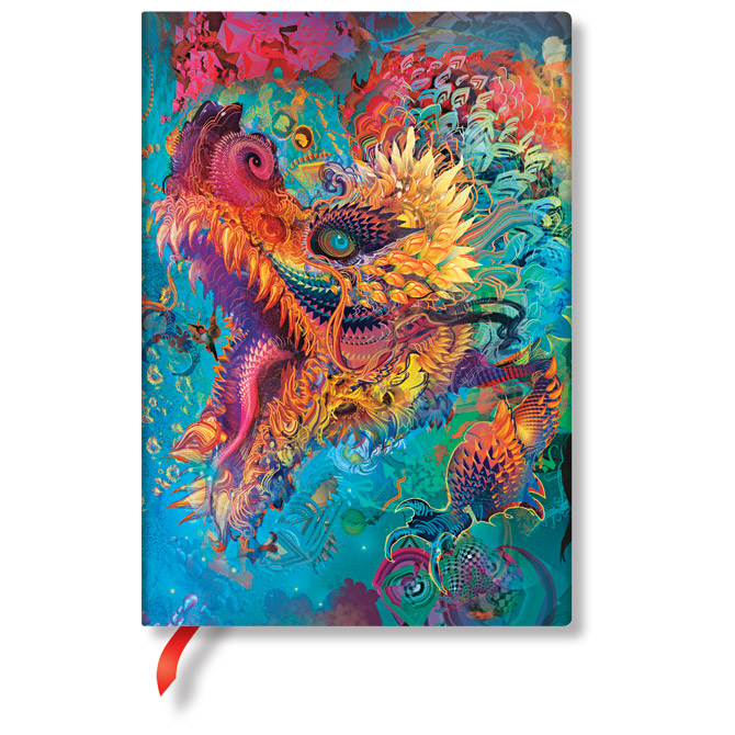 Notes 13x18 cm-midi crte 72L s gumicom Humming Dragon Paperblanks PB8181-4 Notes 13x18 cm-midi crte 72L s gumicom Humming Dragon Paperblanks PB8181-4