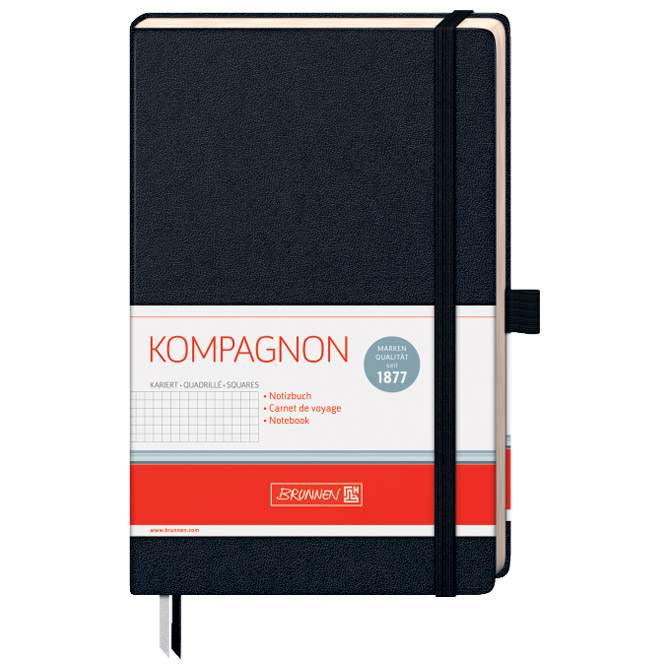 Notes A5 karo 96L 80g šamoa s gumicom Brunnen crni Notes A5 karo 96L 80g šamoa s gumicom Brunnen crni