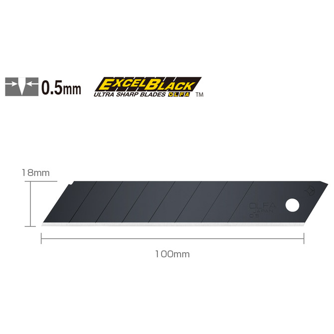 Nož za skalpel 18 mm pk10 Olfa crni Nož za skalpel 18 mm pk10 Olfa crni