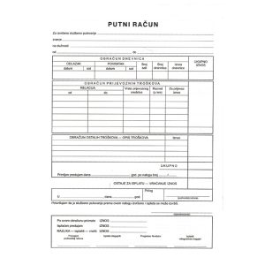Obrazac B-8-3 putni nalog pk100 Fokus