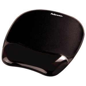 Podloga za miša gel Crystals Fellowes 9112101 crna blister