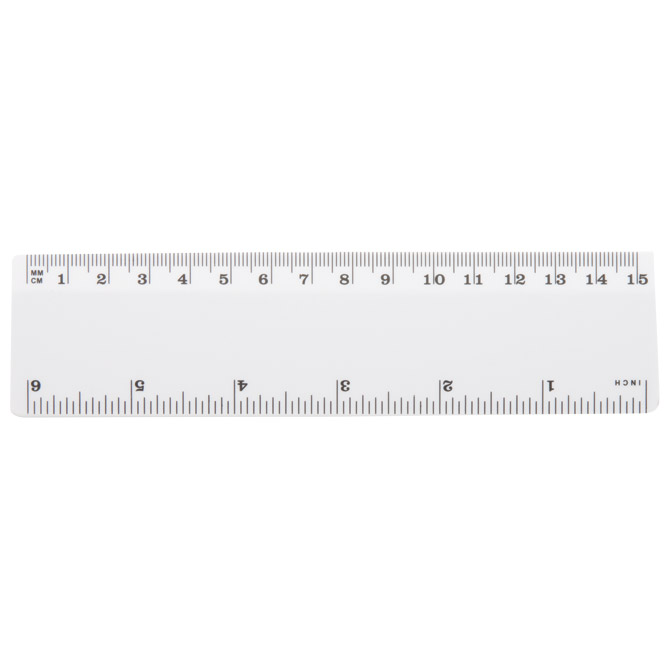 Ravnalo pvc 15cm/6inch bijelo Ravnalo pvc 15cm/6inch bijelo