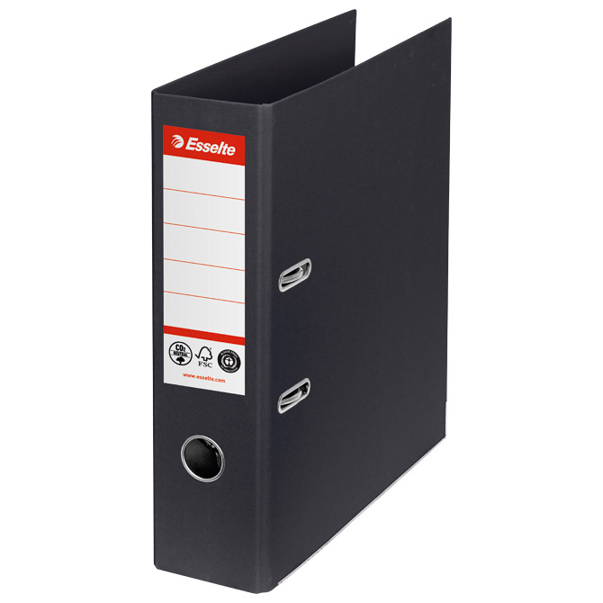 Registrator A4 široki samostojeći CO2 neutral Vivida Esselte 627569 crni Registrator A4 široki samostojeći CO2 neutral Vivida Esselte 627569 crni