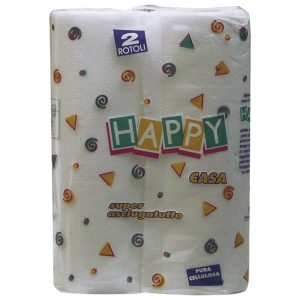 Ručnik papirnati jastučni 30cm dvoslojni pk2 Happy bijeli