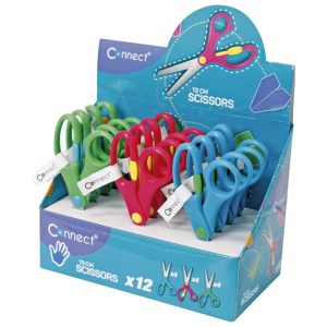Škare školske 13 cm oble s mjerilom Connect