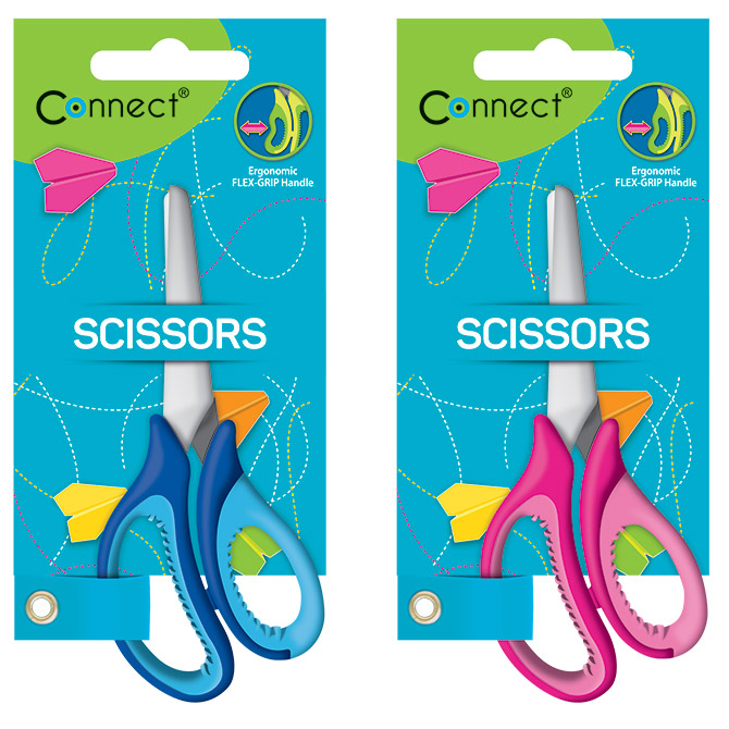 Škare školske 13 cm oble s mjerilom Soft Connect Škare školske 13 cm oble s mjerilom Soft Connect