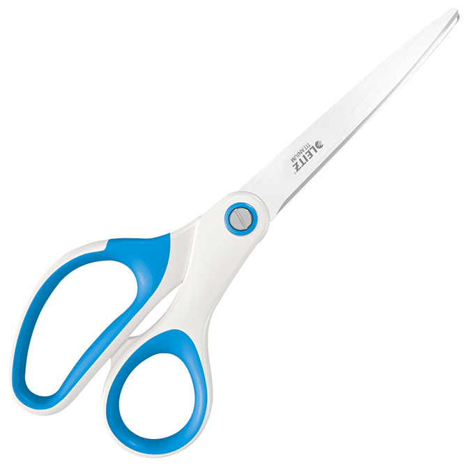 Škare uredske 20,5 cm Wow Titanium Leitz bijele/svijetloplave Škare uredske 20,5 cm Wow Titanium Leitz bijele/svijetloplave