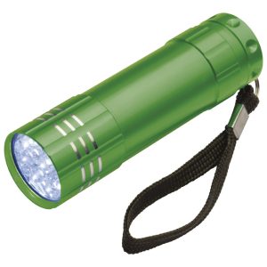 Svjetiljka ručna 9 LED metalna Montagris zelena