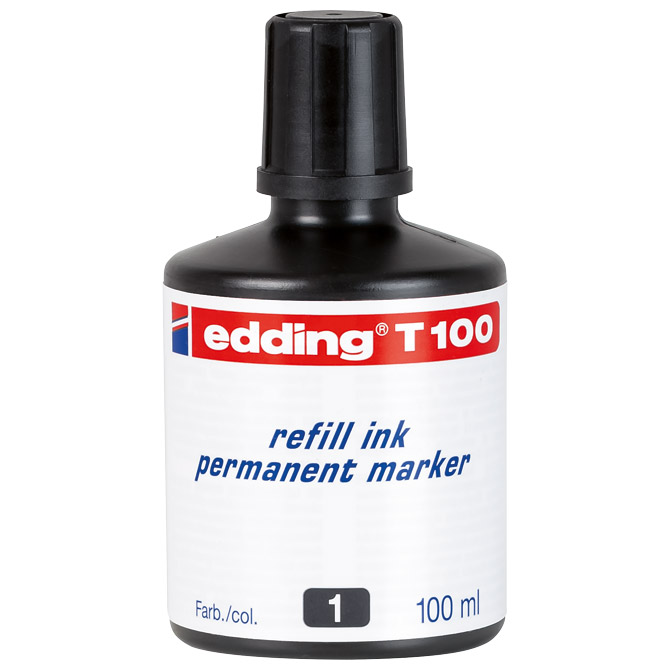 Tinta za marker permanentni 100ml Edding T100 crna Tinta za marker permanentni 100ml Edding T100 crna