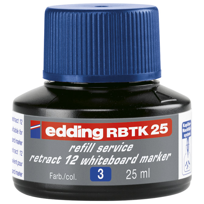 Tinta za marker (za bijelu ploču) 25ml Edding BTK25 plava Tinta za marker (za bijelu ploču) 25ml Edding BTK25 plava