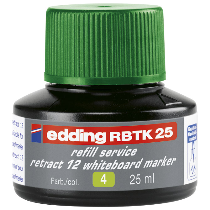 Tinta za marker (za bijelu ploču) 25ml Edding BTK25 zelena Tinta za marker (za bijelu ploču) 25ml Edding BTK25 zelena
