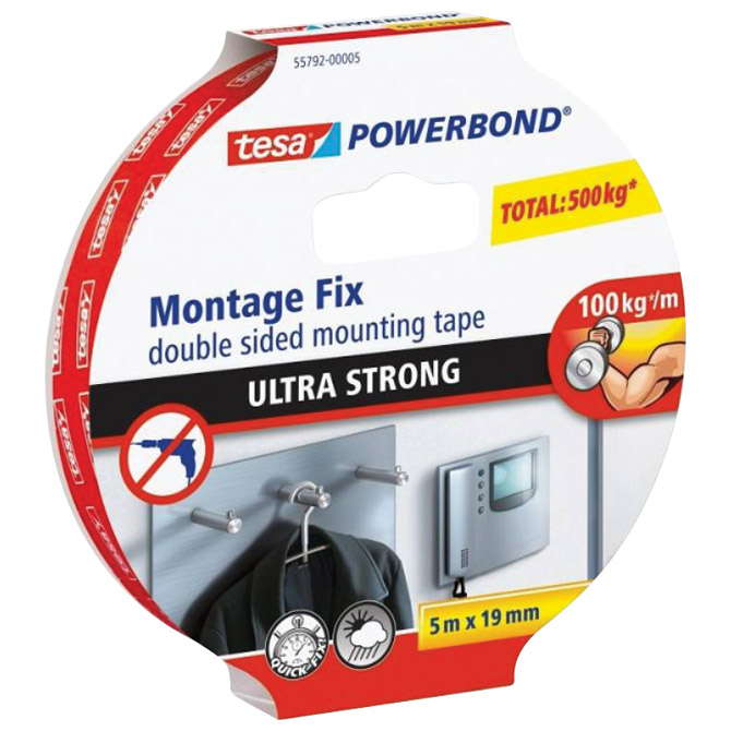 Traka ljepljiva obostrana 19 mm/5m Powerbond Ultra Strong Tesa 55792 Traka ljepljiva obostrana 19 mm/5m Powerbond Ultra Strong Tesa 55792
