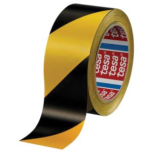 Traka za označavanje ljepljiva 50 mm/33m pvc Tesa 60760-93 crno-žuta