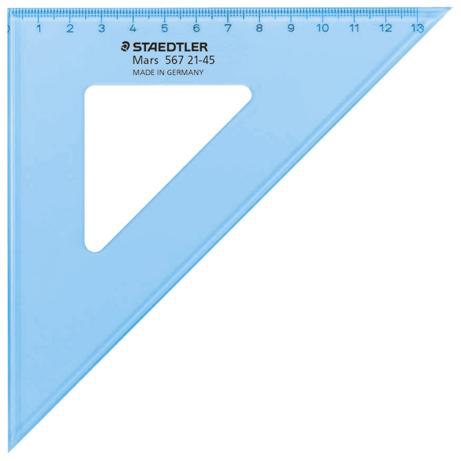 Trokut 21cm 45° Mars Staedtler 567 21-45 Trokut 21cm 45° Mars Staedtler 567 21-45