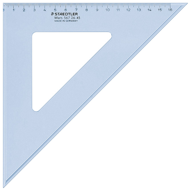 Trokut 26cm 45° Mars Staedtler 567 26-45 Trokut 26cm 45° Mars Staedtler 567 26-45