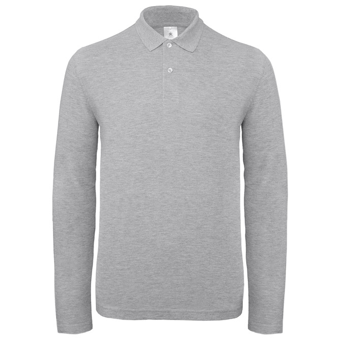 900003659.jpg Majica dugi rukavi polo B&C ID.001 LSL 180g svijetlo siva 3XL - Slika 1