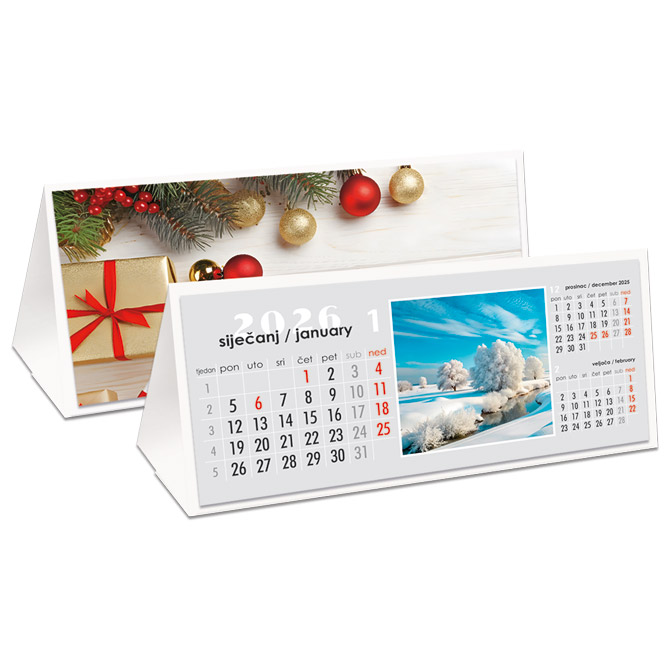 Kalendar stolni mali-čestitka (s kuvertom) Kalendar stolni mali-čestitka (s kuvertom)