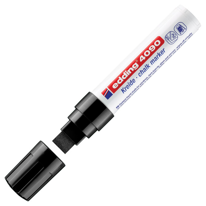 Marker-kreda za staklo 4-15 mm Edding 4090 crni Marker-kreda za staklo 4-15 mm Edding 4090 crni