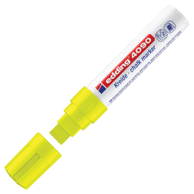 Marker-kreda za staklo 4-15 mm Edding 4090 neon žuti Marker-kreda za staklo 4-15 mm Edding 4090 neon žuti