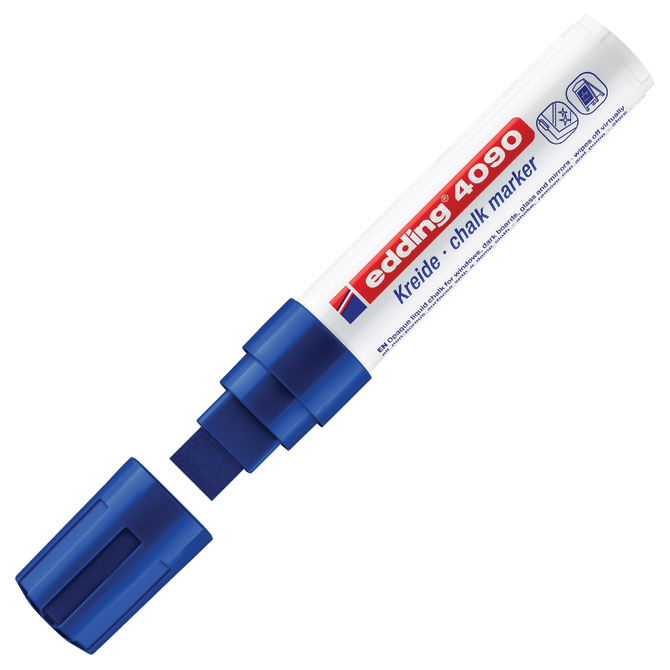 Marker-kreda za staklo 4-15 mm Edding 4090 plavi Marker-kreda za staklo 4-15 mm Edding 4090 plavi