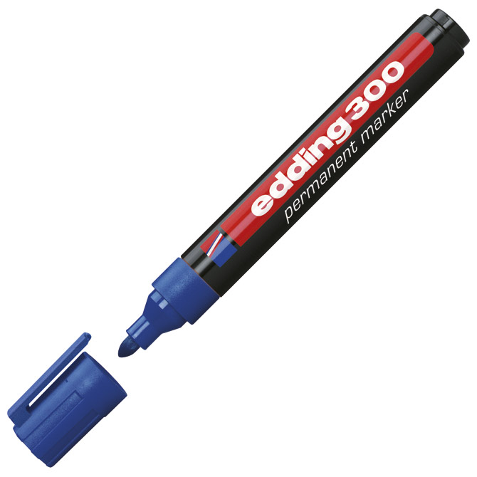 Marker permanentni 1,5-3 mm okrugli vrh Edding 300 plavi Marker permanentni 1,5-3 mm okrugli vrh Edding 300 plavi