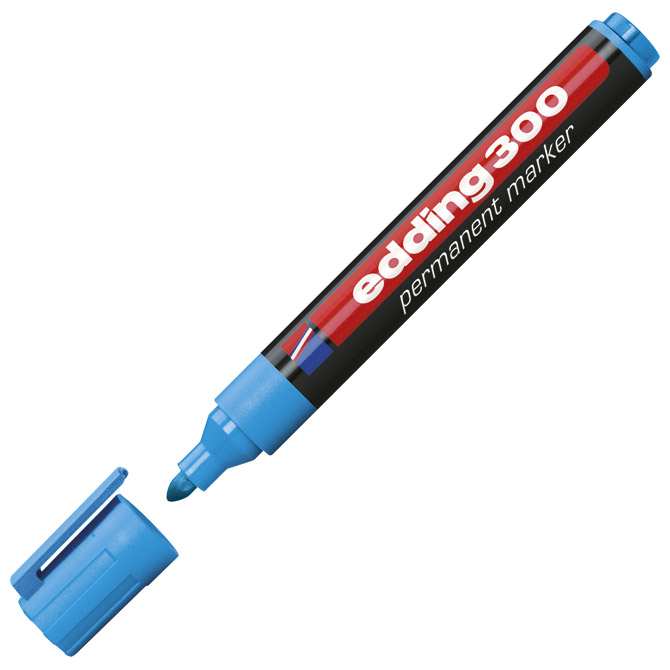 Marker permanentni 1,5-3 mm okrugli vrh Edding 300 svijetloplavi Marker permanentni 1,5-3 mm okrugli vrh Edding 300 svijetloplavi