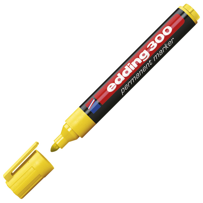 Marker permanentni 1,5-3 mm okrugli vrh Edding 300 žuti Marker permanentni 1,5-3 mm okrugli vrh Edding 300 žuti
