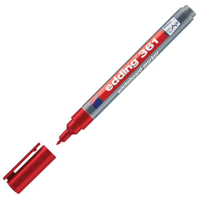 Marker za bijelu ploču 1 mm Edding 361 crveni Marker za bijelu ploču 1 mm Edding 361 crveni