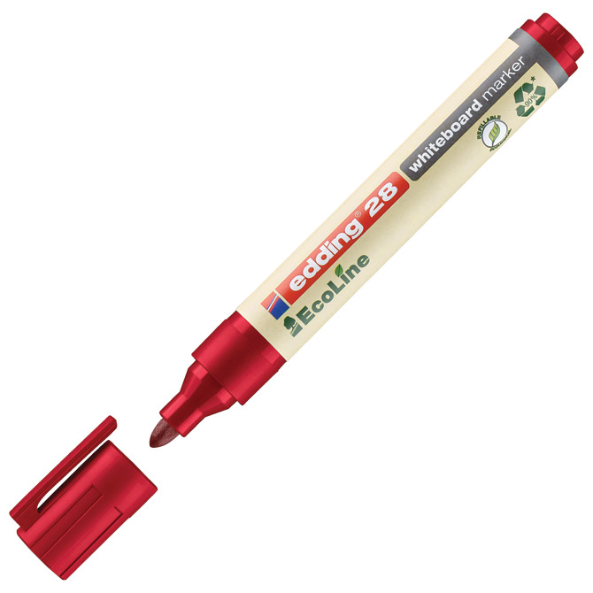 Marker za bijelu ploču 1,5-3 mm EcoLine Edding 28 crveni Marker za bijelu ploču 1,5-3 mm EcoLine Edding 28 crveni