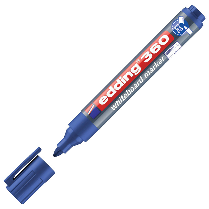 Marker za bijelu ploču 1,5-3 mm Edding 360 plavi Marker za bijelu ploču 1,5-3 mm Edding 360 plavi