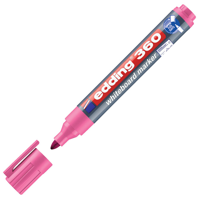 Marker za bijelu ploču 1,5-3 mm Edding 360 rozi Marker za bijelu ploču 1,5-3 mm Edding 360 rozi