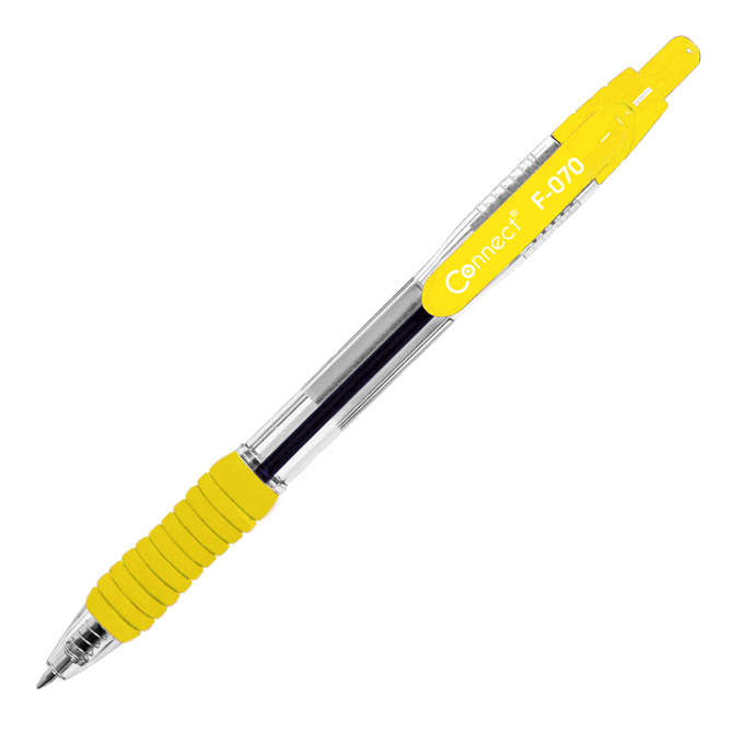 Olovka kemijska grip F-070 uložak plavi Connect žuta Olovka kemijska grip F-070 uložak plavi Connect žuta