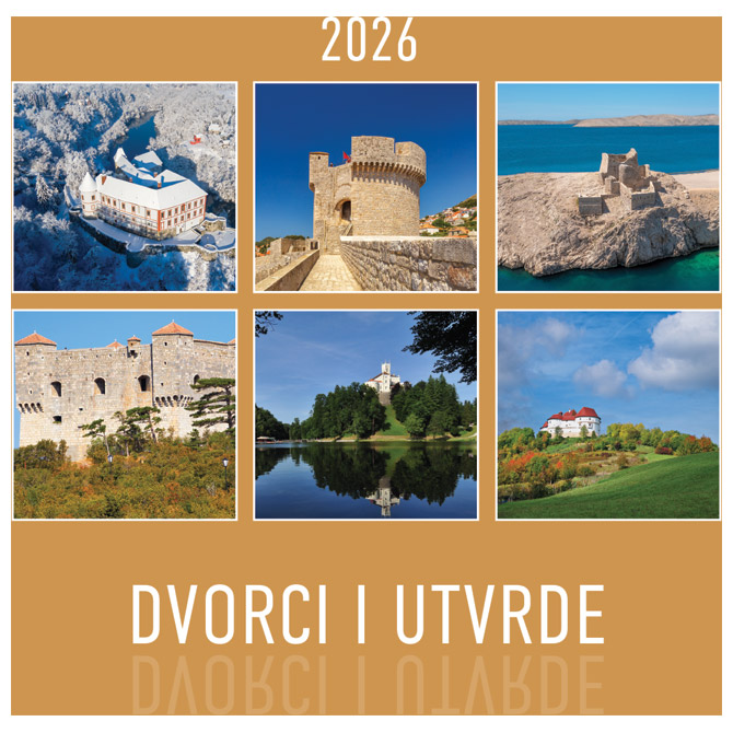 Kalendar Dvorci i utvrde 2026 13 listova spirala Kalendar Dvorci i utvrde 2026 13 listova spirala